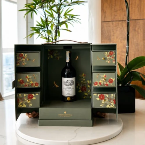 Bánh trung thu Intercontinental LM 72 hộp 6 bánh và rượu Chateau Baratet Cabernet Sauvignon